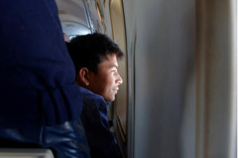 Rabin Enjoying the Vlew on Flight to Kathmandu