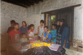 Receiving Birthday Presents from the Children