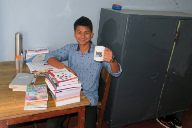 Rabin in His Hostel in Kathmandu