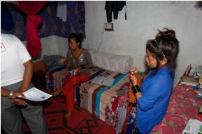 Kopila and Kamala in Their Room in Khandbari