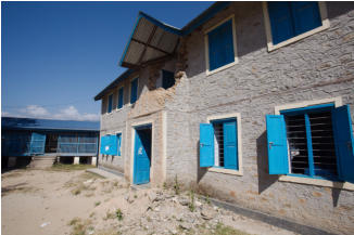 Government School in Khandbari - Earthquake damage remains since 2011